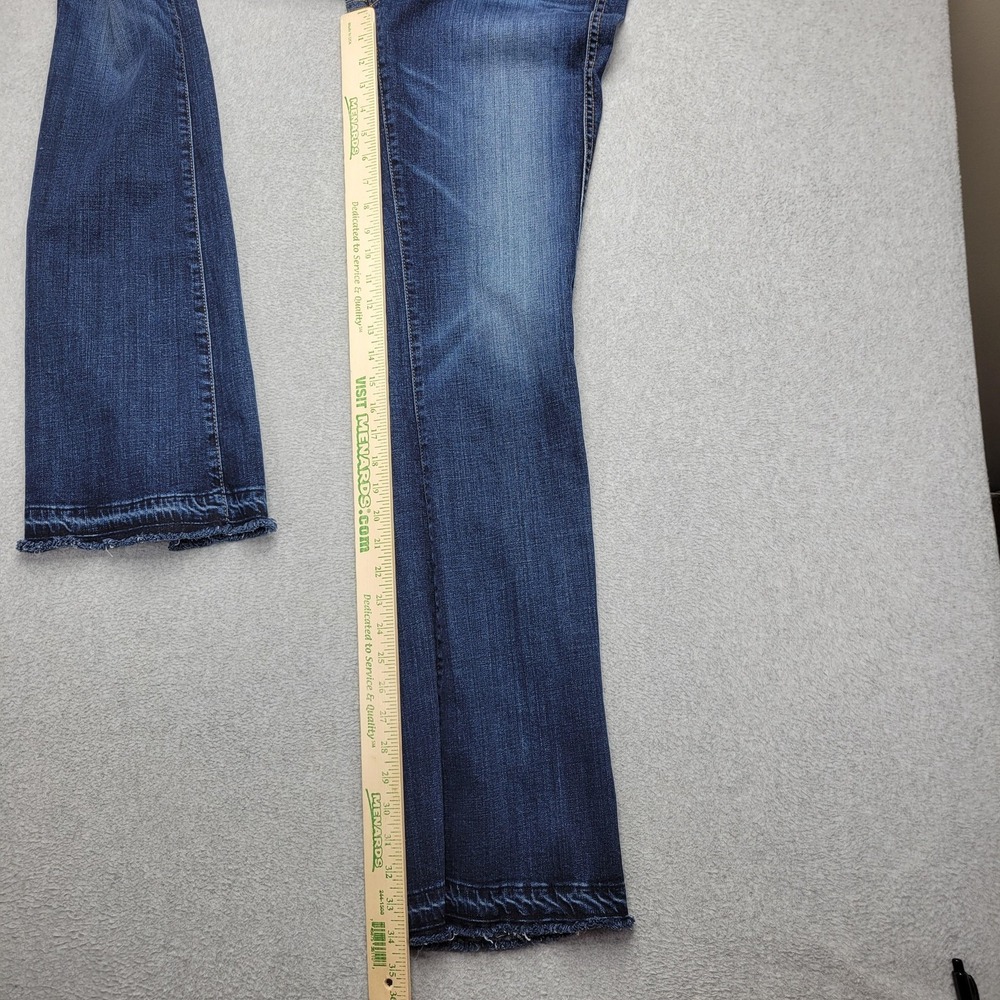 7 For All Mankind High Waist Bootcut Jeans Womens 31 Blue Stretch Denim - Picture 10 of 11
